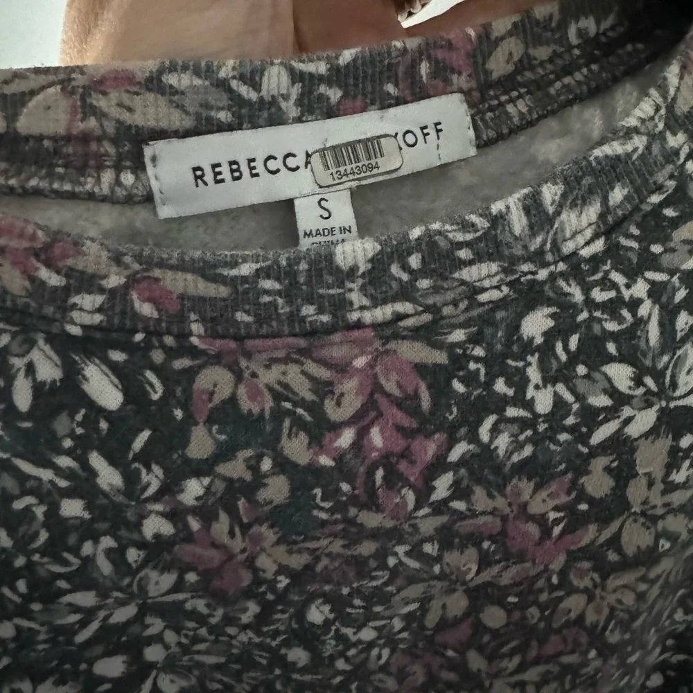 Rebecca Minkoff Black and Pink printed Long Sleeve distressed weatshirt Dress S - Picture 7 of 9